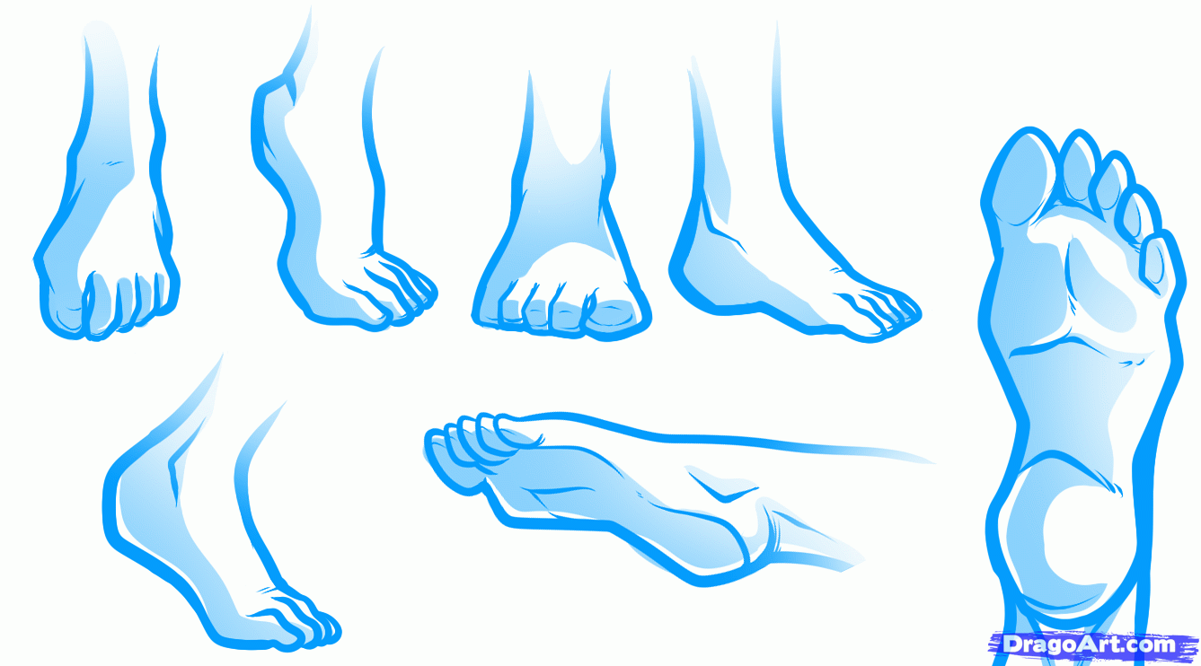 Anime How To Draw Feet Clip Art Library
