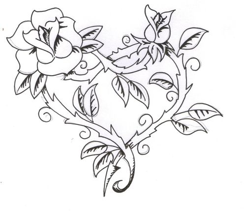 Free Roses Drawings With Hearts, Download Free Roses Drawings With ...