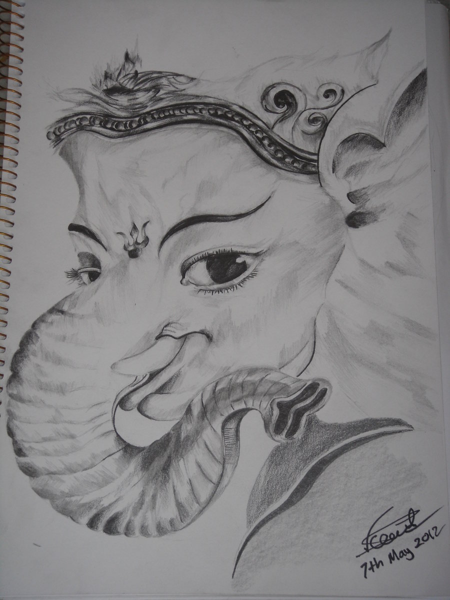 ArtStation  Pencil Shiva Sketch
