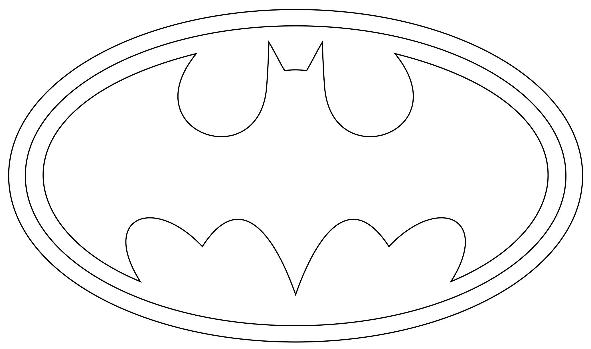 Batman Logo Coloring Pages for Kids