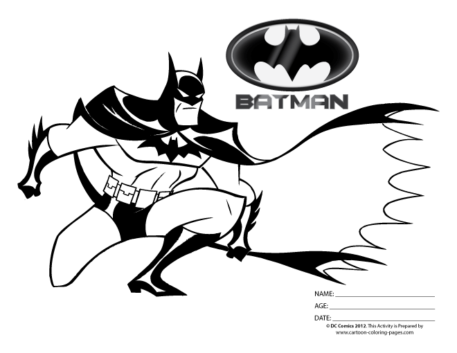 Batman Logo Coloring Pages 