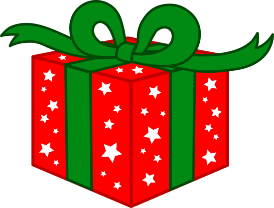 Festive Red Gift Box with Green Ribbon - Holiday Present Illustration