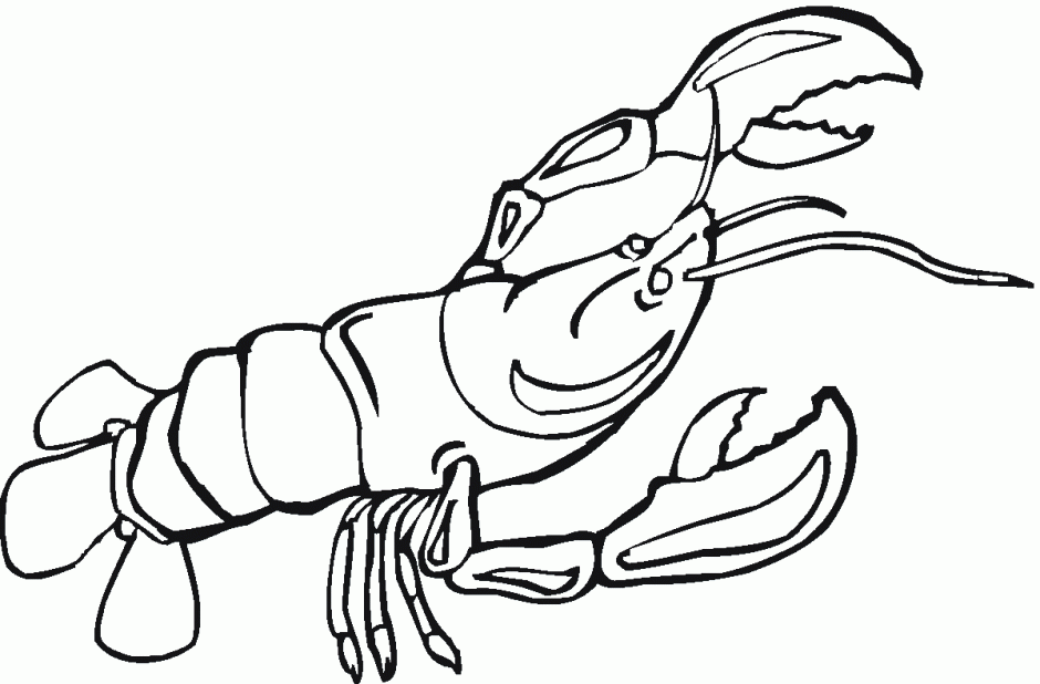 Cartoon Clipart Of A Black And White Devil Lobster Or Crawdad 