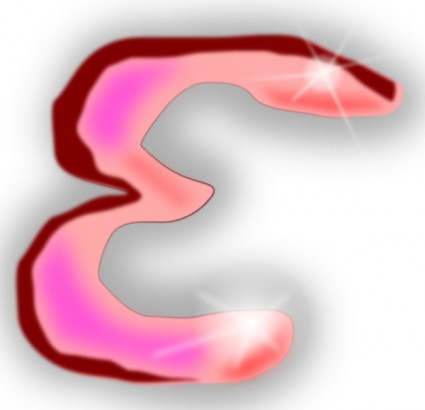 Sparkling Pink Letter E - Decorative Font Graphic for Design Projects