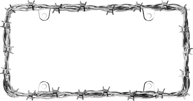 Cruiser Accessories : Barbed Wire II License Plate Frame