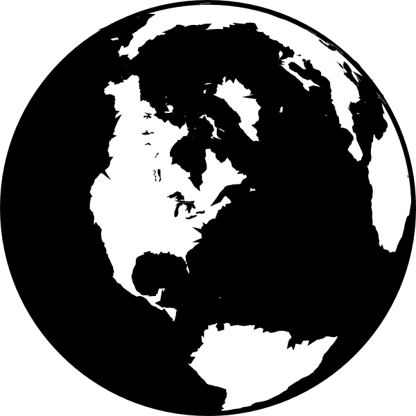 Black And White Globe Clip Art at Clipart library - vector clip art 