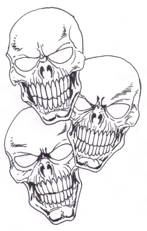 Dead Pirates Skull Tattoo Design | Free Design Template