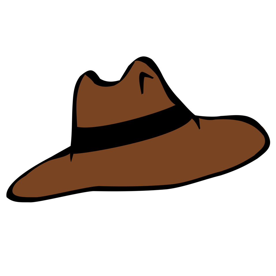 Hat | Free Stock Photo | Illustration of a brown cartoon hat | # 15577