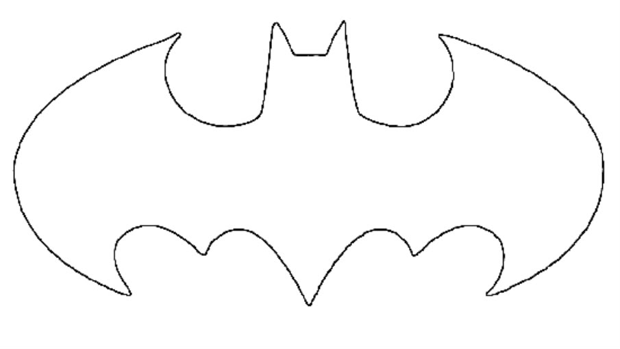 Batman Outline - Printable Batman Outline for Coloring and Crafts