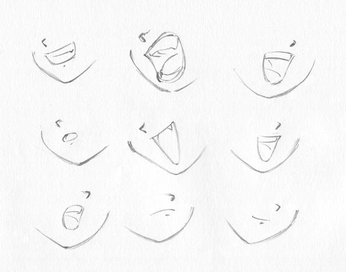 How To Draw Anime Lips Step by Step Drawing Guide by Dawn  DragoArt