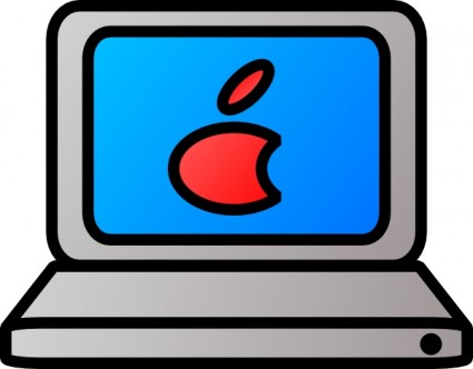 Apple Logo on Laptop - Branding and Tech Illustration