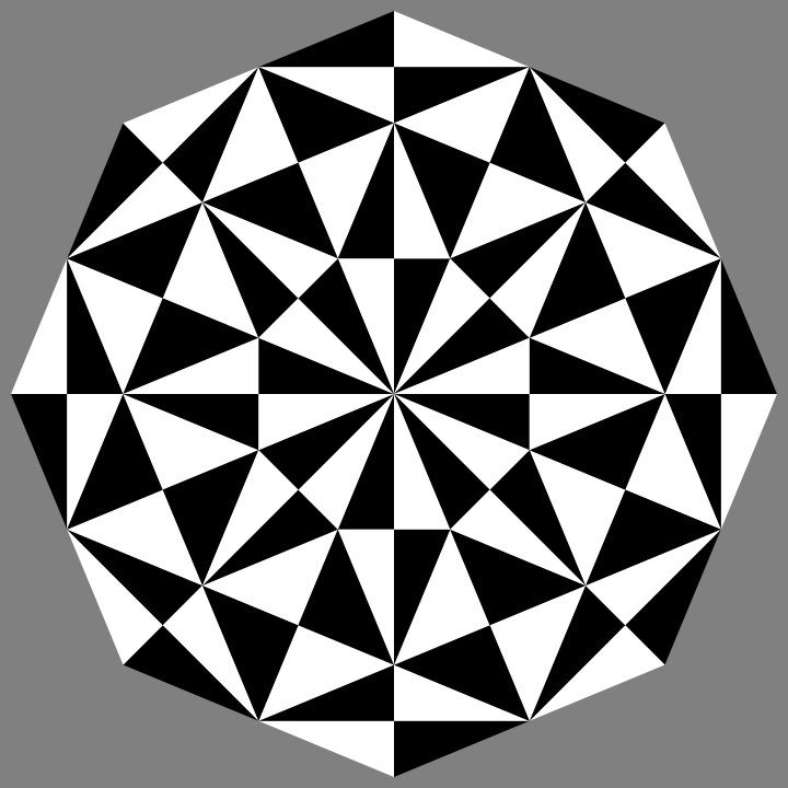 octagon black white triangles by 10binary on Clipart library