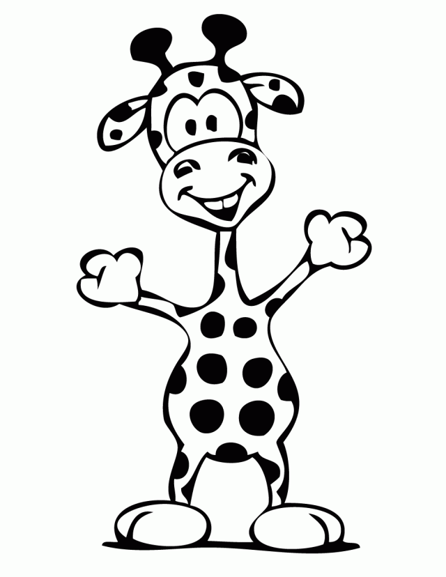 Baby Giraffe Drawing Clipart library 14242 Cartoon Giraffe Coloring Pages