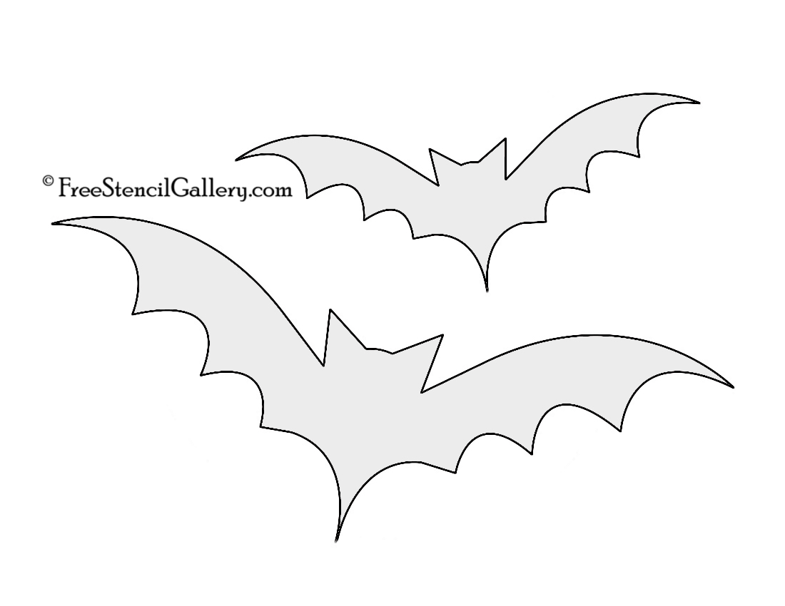 Bat Silhouette Stencil | Free Stencil Gallery