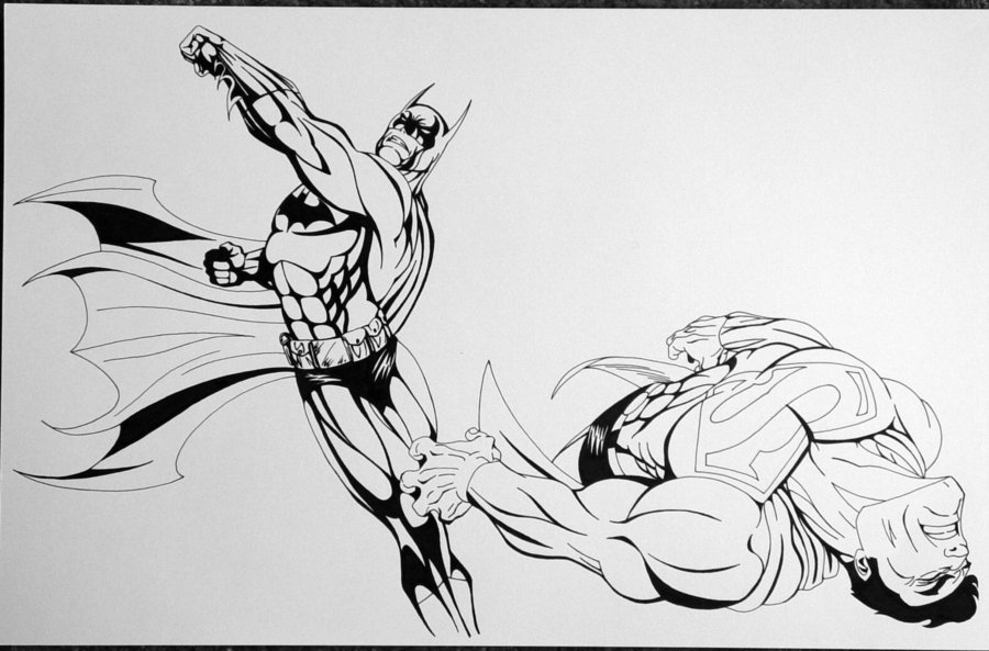How to Draw Batman vs Superman (Batman v Superman: Dawn of Justice) Step by  Step | DrawingTutorials101.com