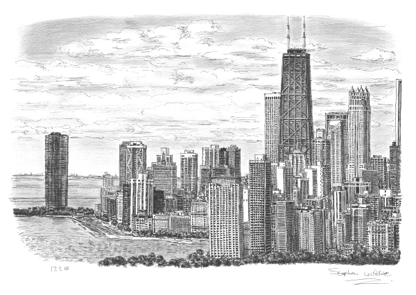 Chicago Skyline 2005 (Limited Edition of 25) - Original drawings 