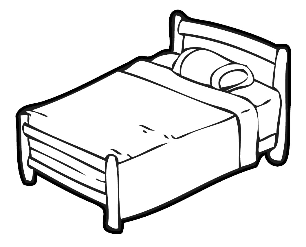 boy making bed clipart for kids
