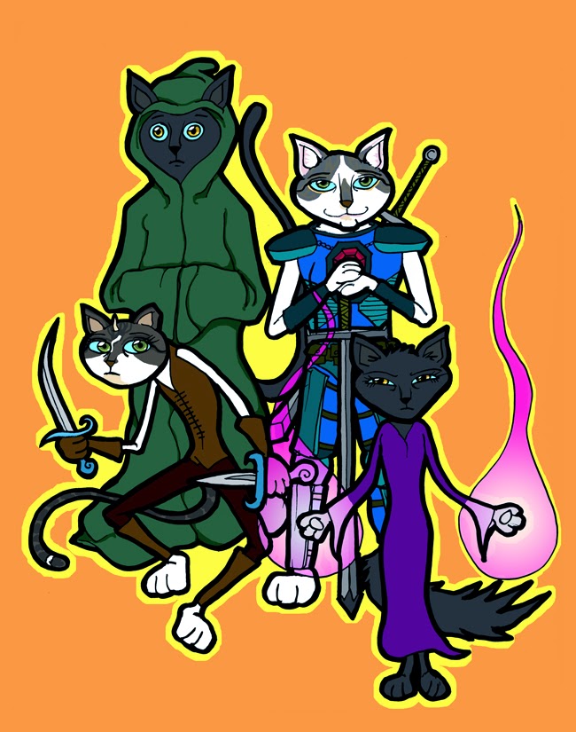 Fantasy Cat Adventurers - Illustrated RPG Characters & Art