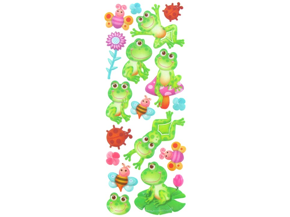 Frog Puffy Stickers, Hobby Lobby