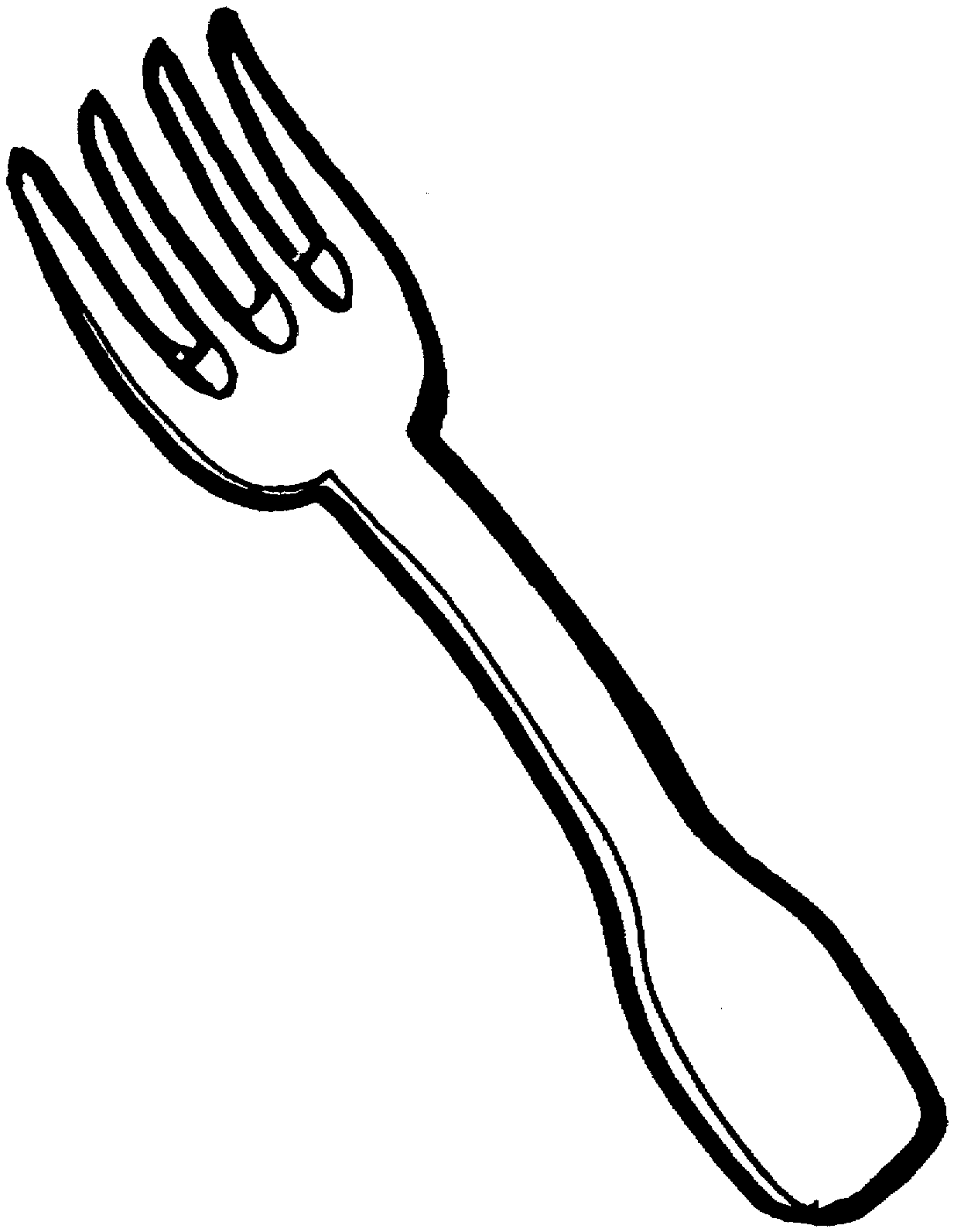 Fork Drawing - Clipart library