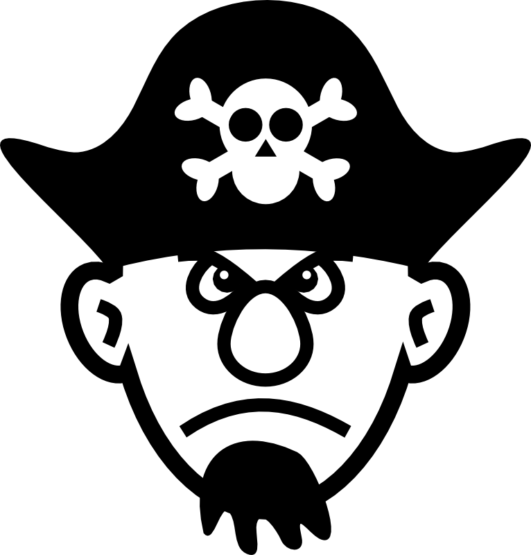 Clipart - Angry young pirate