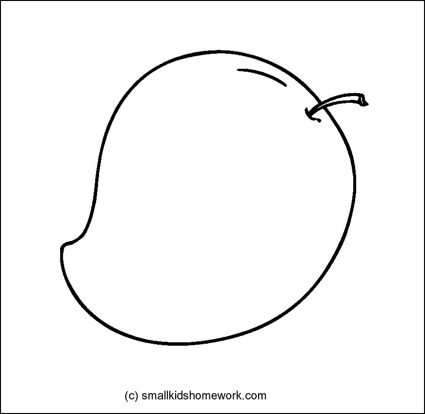 How To Draw Mango Pictures  Mango Step by Step Drawing Lessons