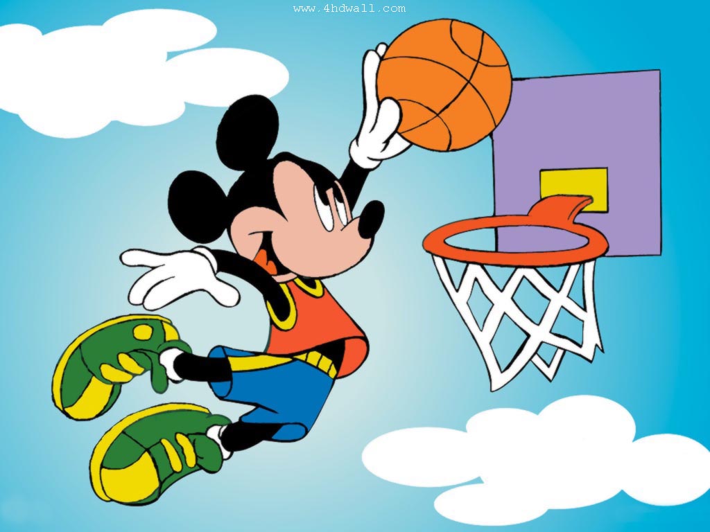 mickey mouse playing basketball - Clip Art Library