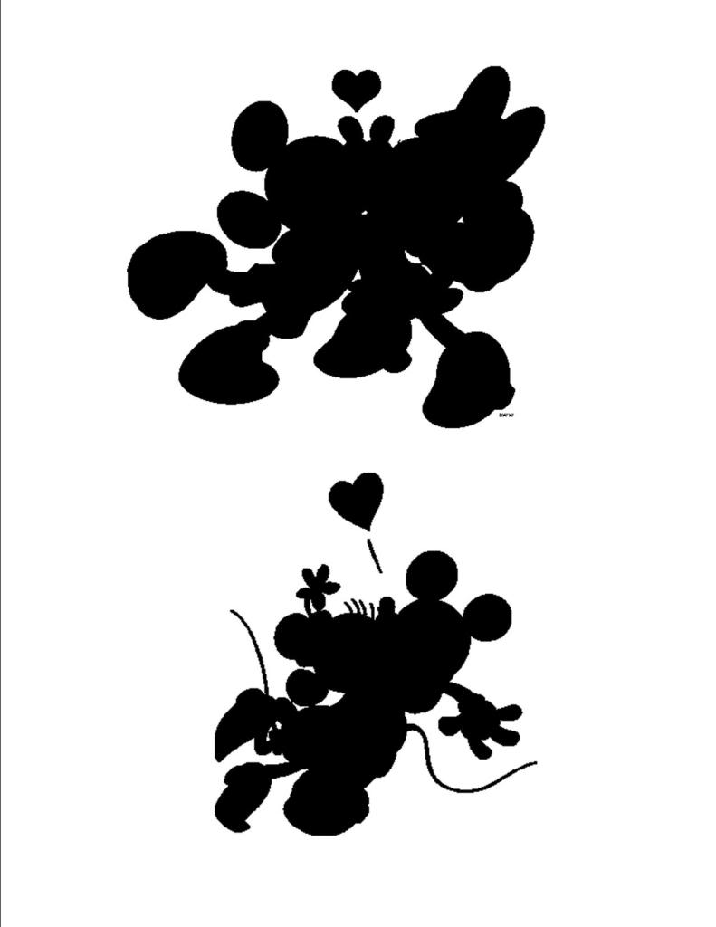 Mickey and Minnie kissing silhouette | The DIS Disney Discussion 