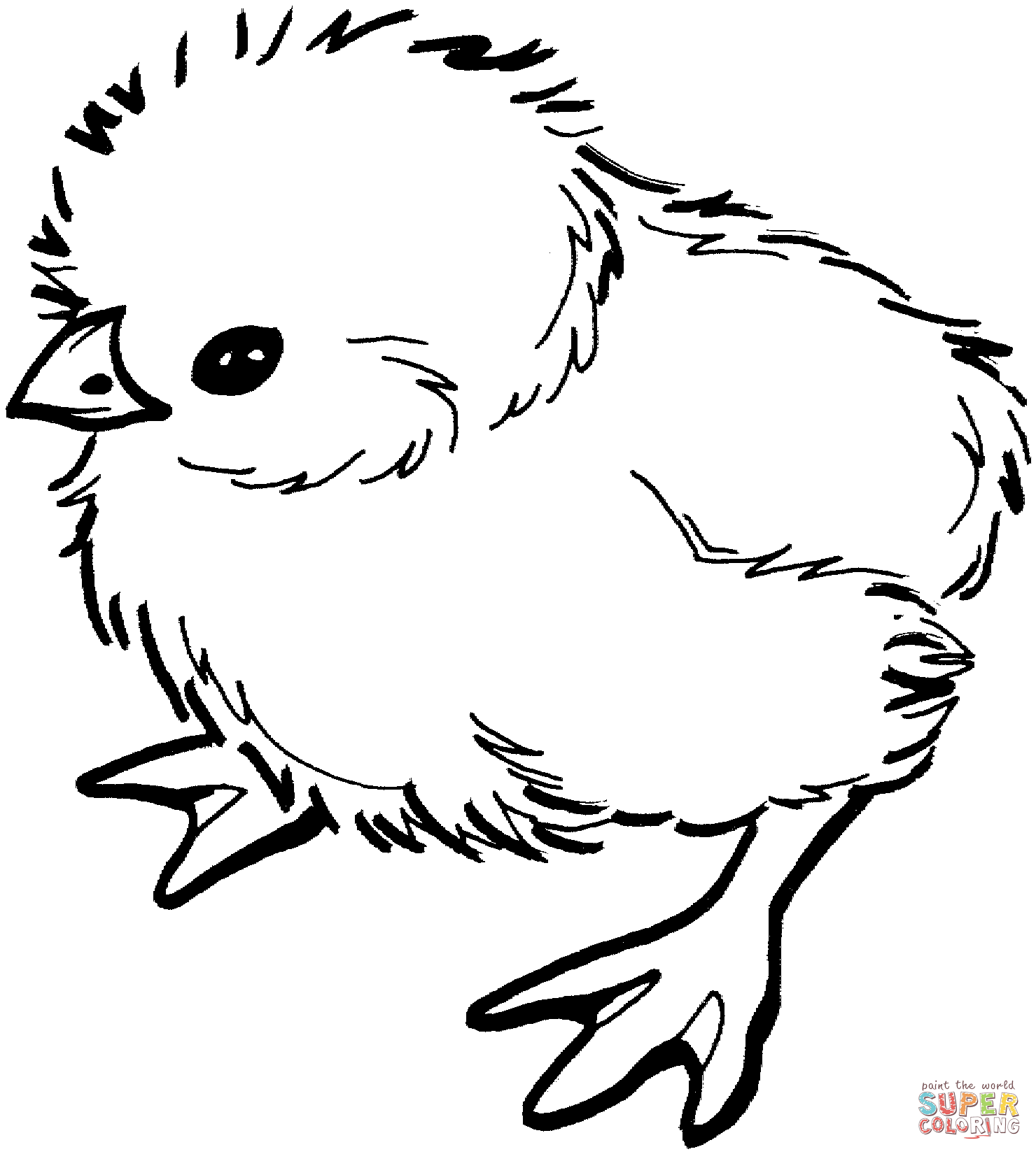 Baby chick Coloring page | Free Printable Coloring Pages
