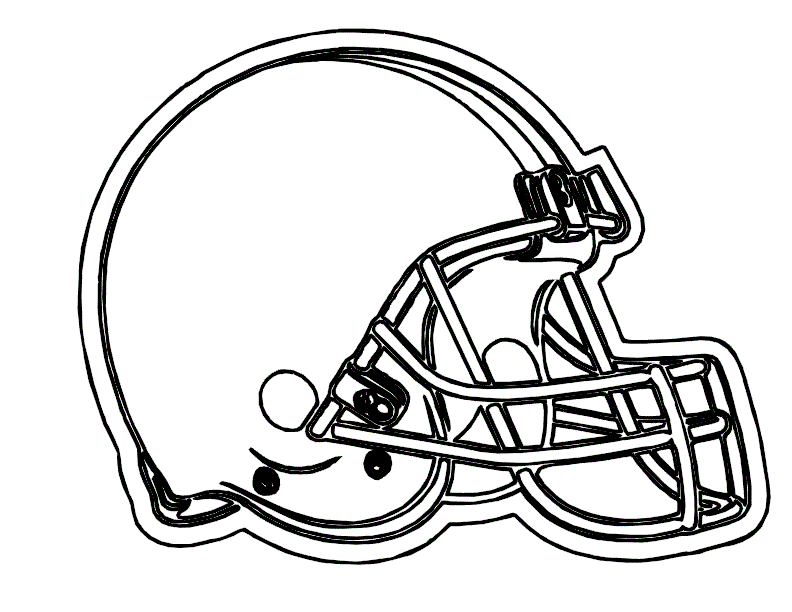 New Orleans Saints NFL helmet - Coloring Pages for kids