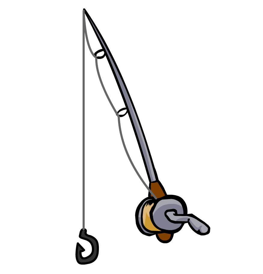 Cartoon Fishing Pole - Reel in the Fun with these Animated Fishing Rods!
