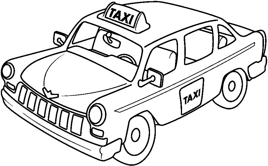 printable big taxi coloring pages for kids 2014 - Coloring Point