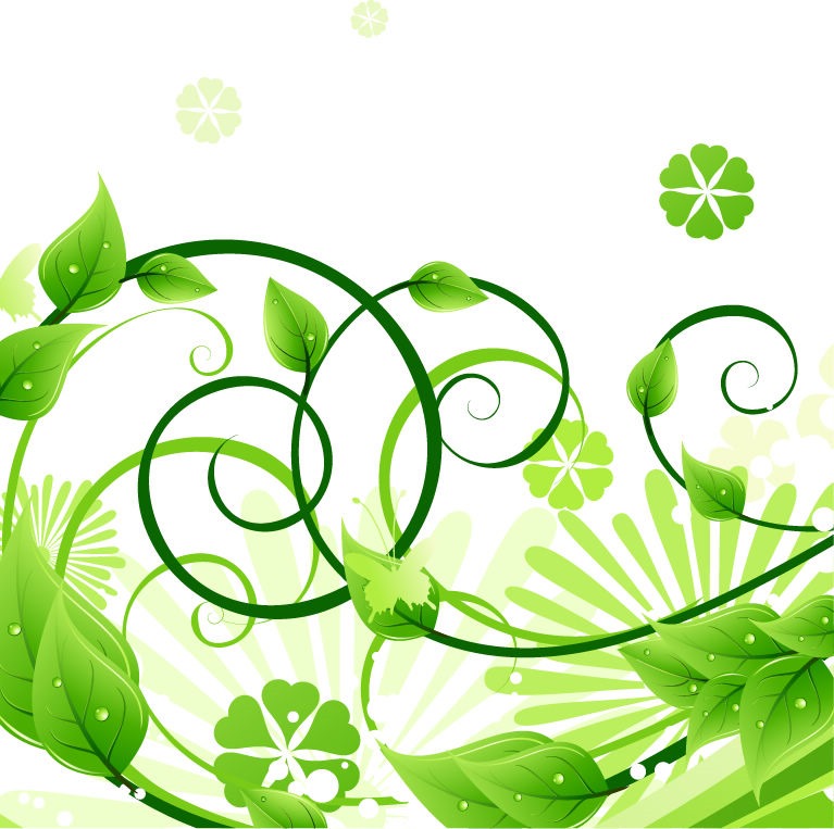 Green Floral Vector Illustration | Free Vector Graphics | All Free 