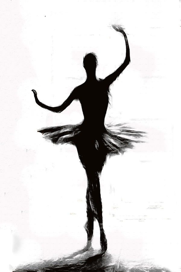 Abstract Ballet Drawing Art for Sale