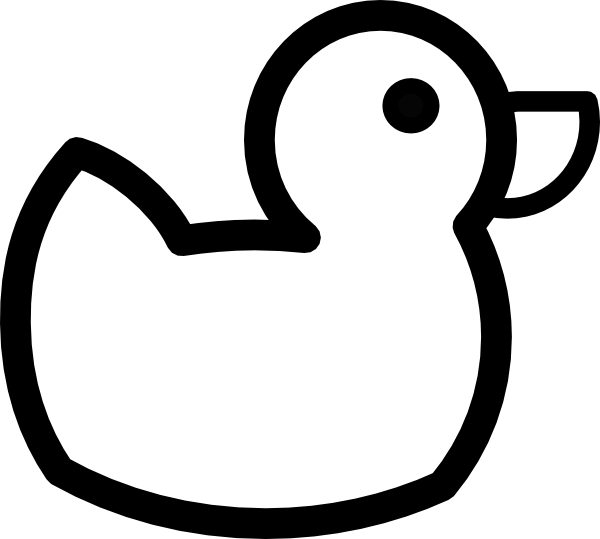 Duck Outline clip art - vector clip art online, royalty free 