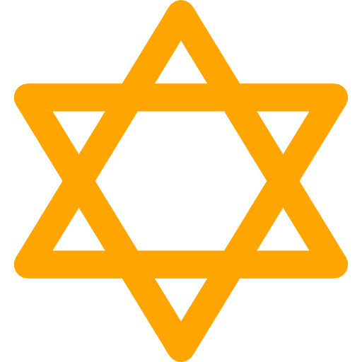 Orange Star Of David Icon - Free Orange Civilization Icons 