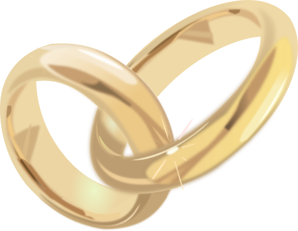 Wedding Rings 2 clip art - vector clip art online, royalty free 