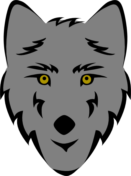 Simple Stylized Wolf Head clip art - vector clip art online 