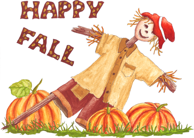 Free Happy Fall Scarecrow Graphic - Transparent PNG files and 