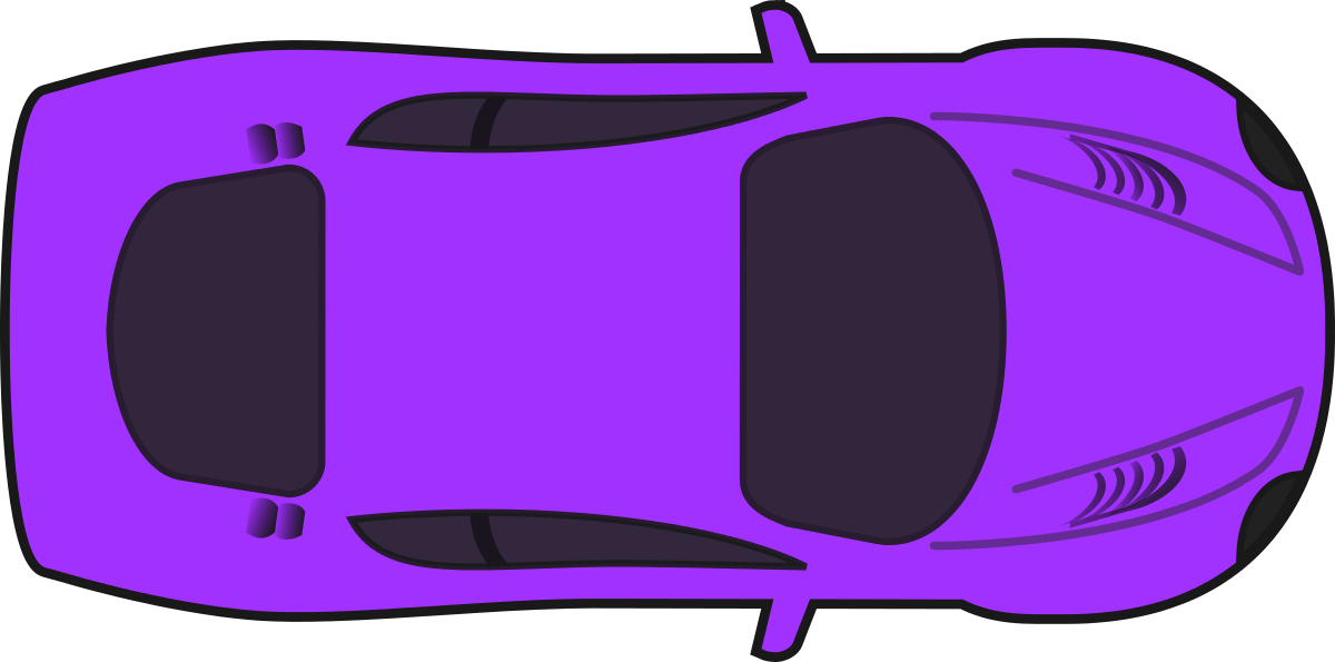 Purple Racing Car (Top View) Clipart by qubodup : Car Cliparts 