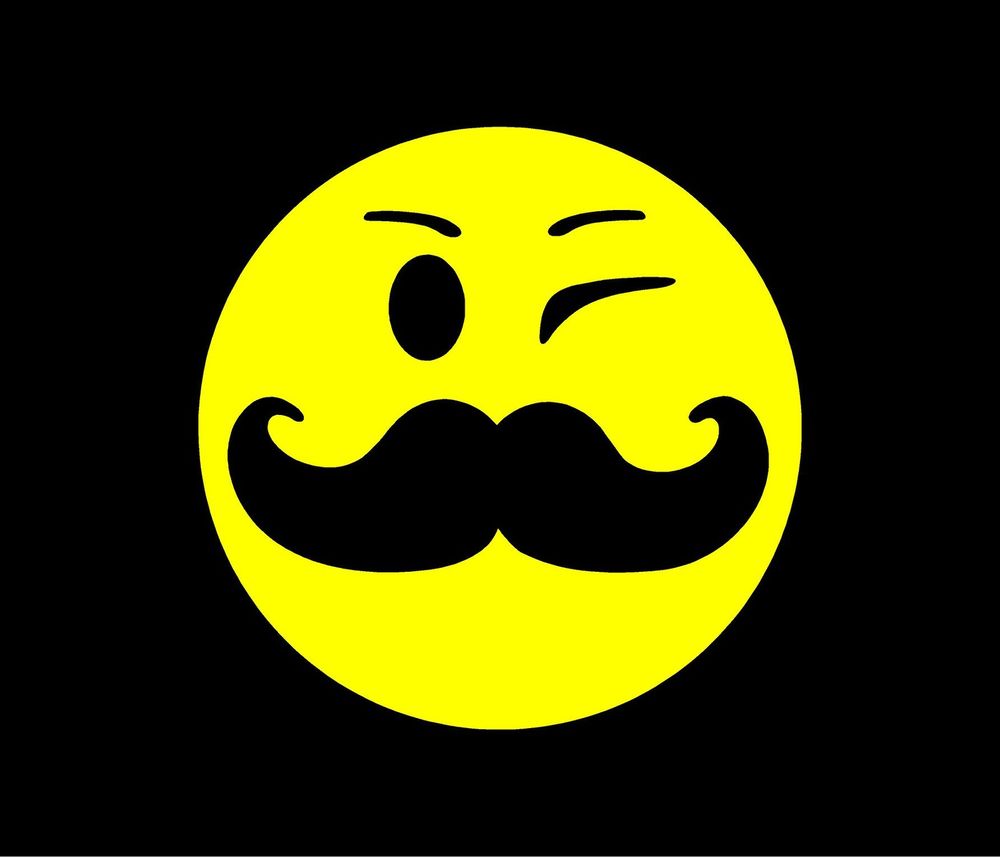cartoon smiley faces with mustaches