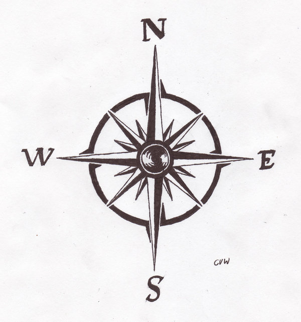 compass rose tattoo drawing