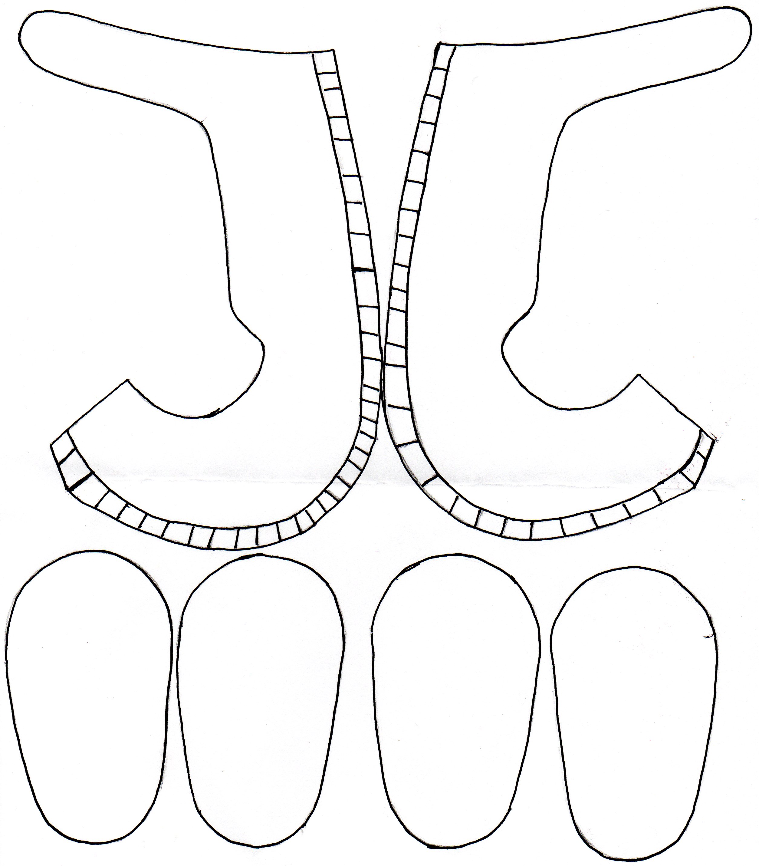 Shoe Pattern Template