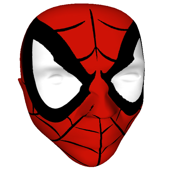 Clipart library: More Like Spiderman face 3d by turnip-stew