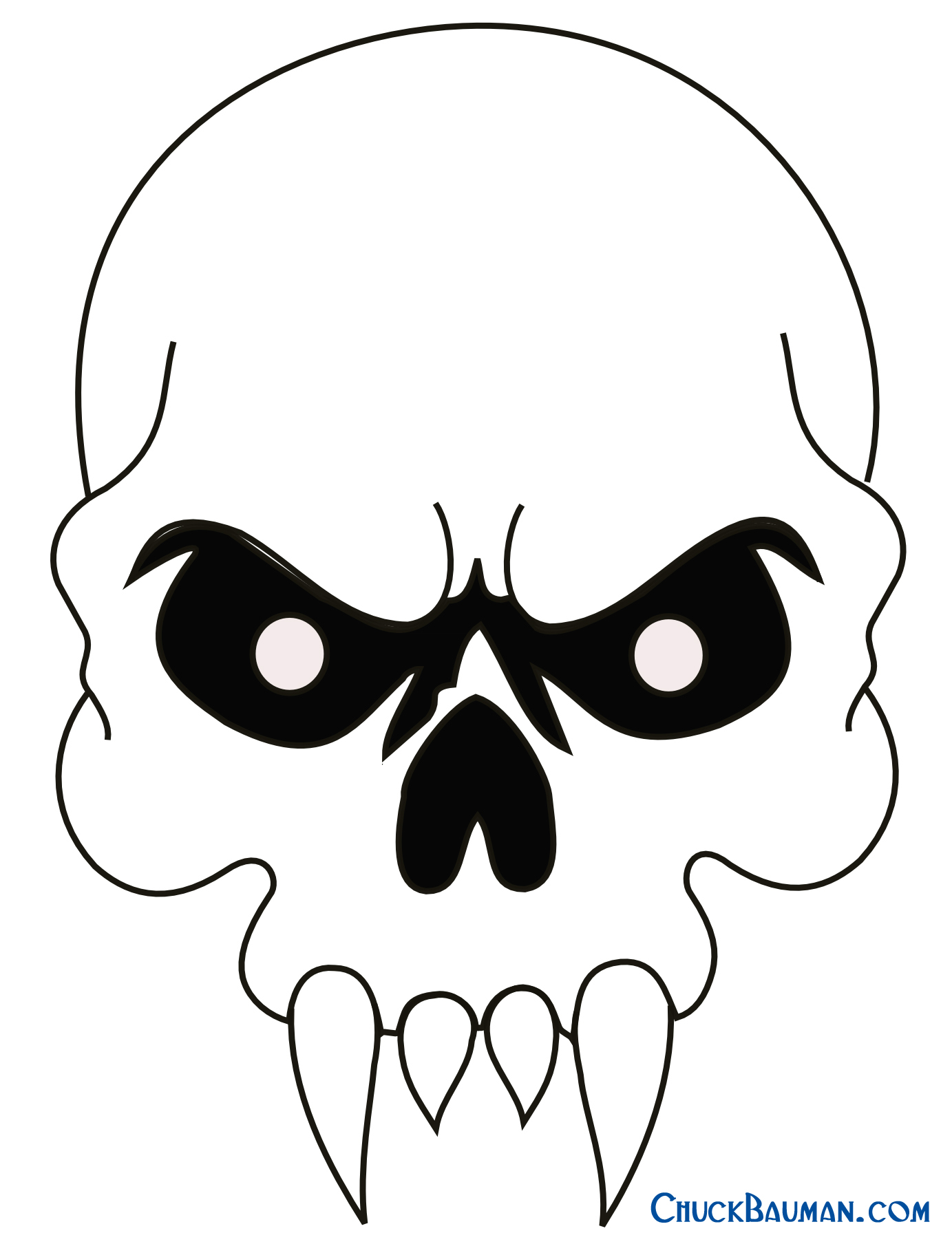 How to Draw a Skull for Halloween - Tina Lewis Art