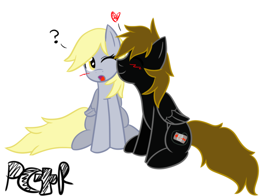 Romantic Pony Art - Cute Fanart of Two Ponies in Love