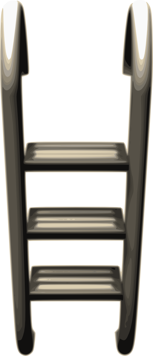 Modern 3-Step Wooden Ladder - Sleek Design for Home & Studio Use