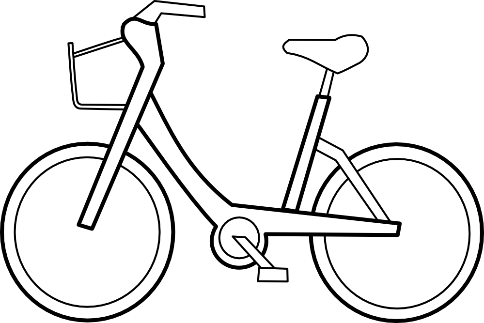 Bicyclette Bicycle Black White Line Art Scalable Vector Graphics 