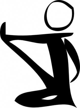 Dynamic Human Silhouette Icon - Minimalist Vector Art for Design