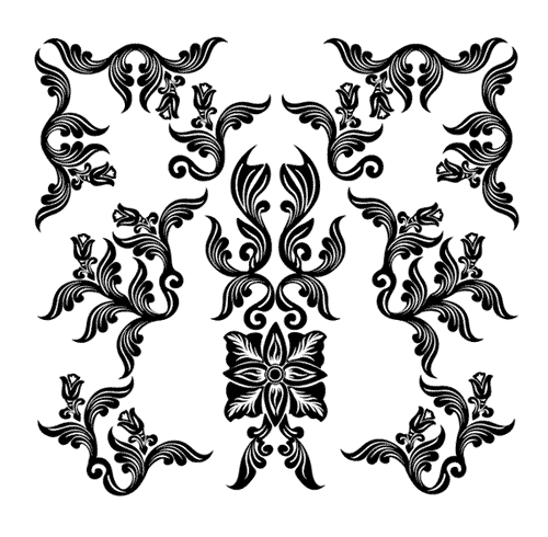 Elegant Floral Scrollwork Border Design - Free Vector Ornament